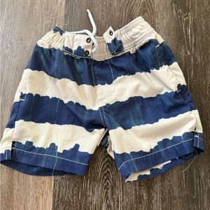 Striped Kids Shorts in Blue and Cream
